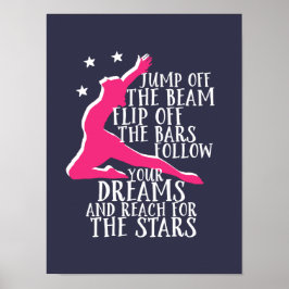 Idrottsman för Motivational Gymnastics Quote Gymna Poster