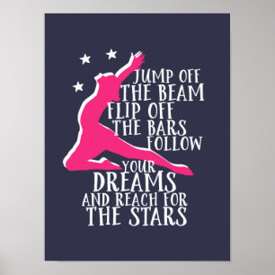 Idrottsman för Motivational Gymnastics Quote Gymna Poster