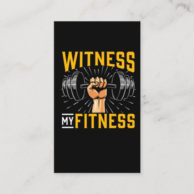 Idrottsman Gym Workout Dumbbell Humor Visitkort (Framsida)