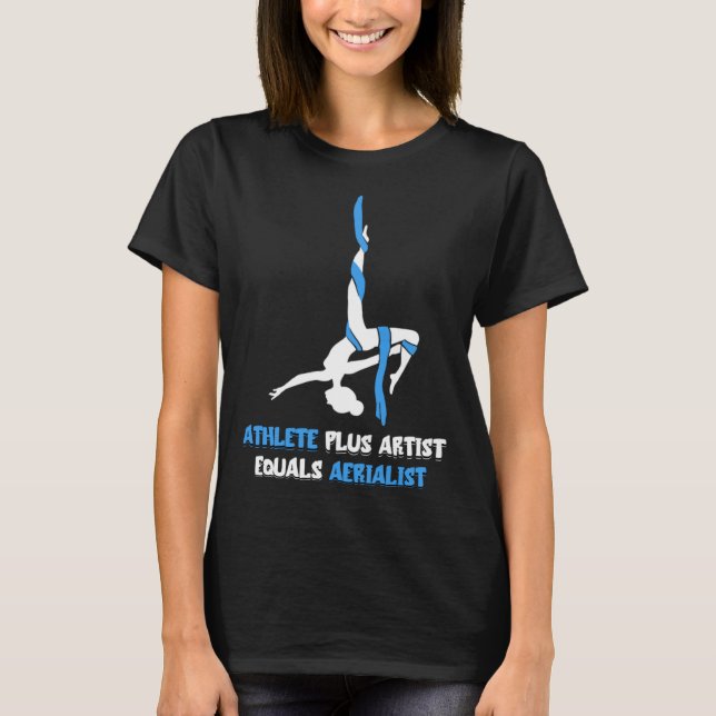 Idrottsman i luften plus konstnär Aerial Yoga Hang T Shirt (Framsida)