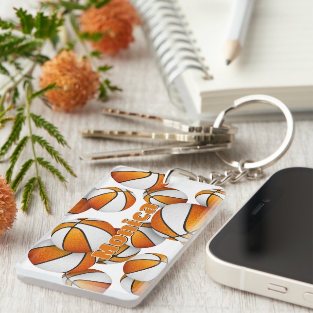 idrottsman namn kluster av vita basketbollar av or (Högra Framsidan)