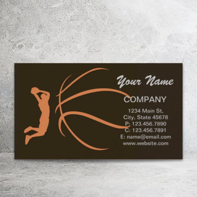 Idrottsman tränare för tränare för idrott Basketba Visitkort (Basketball Athlete Business Card)