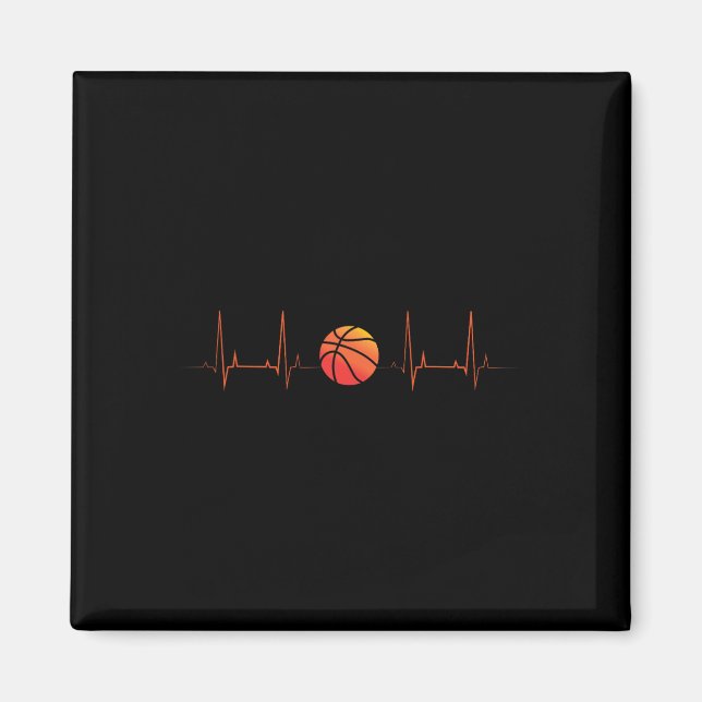 Idrottsmannen Basketball Heartslag Coach Player Sp Magnet (Framsidan)