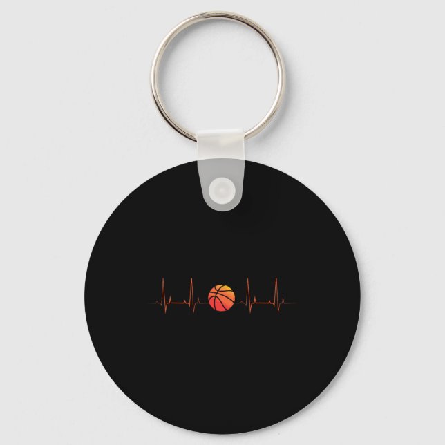 Idrottsmannen Basketball Heartslag Coach Player Sp Nyckelring (Framsida)