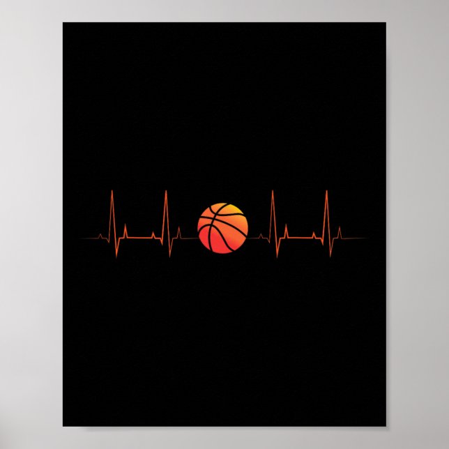 Idrottsmannen Basketball Heartslag Coach Player Sp Poster (Framsidan)