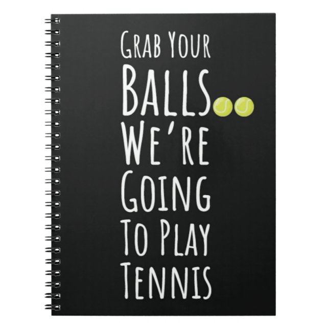 Idrottsmannen för  av de fina svarta tennis-teampr anteckningsbok (Framsidan)