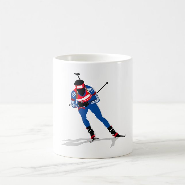 Idrottsmannen för skidsport för skidsport i åtgärd kaffemugg (Skapare uppladdad)