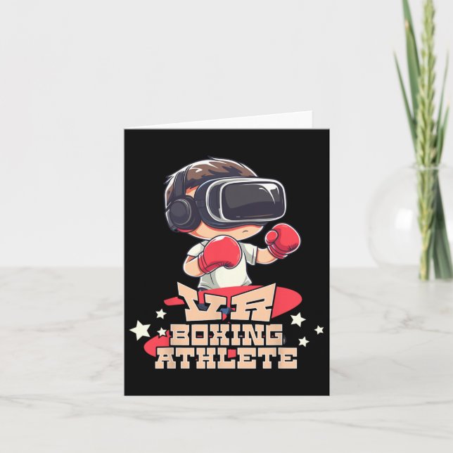 Idrottsmannen manar Vr Boxing  Virtuell Reality Ga Kort (Framsida)