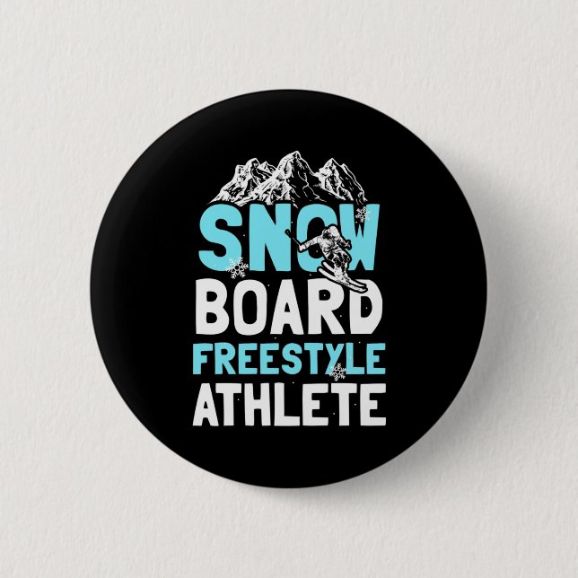 Idrottsmannen Snowboard Freestyle Knapp (Framsida)