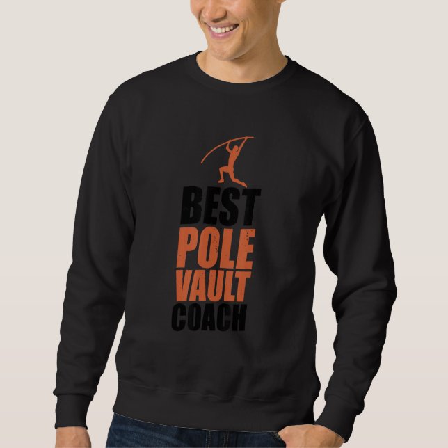 Idrottsmannen Vaulter Pole Jumping Tr Lång Ärmad Tröja (Framsida)