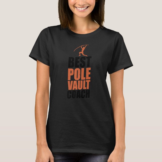 Idrottsmannen Vaulter Pole Jumping Trai för polvas T Shirt (Framsida)