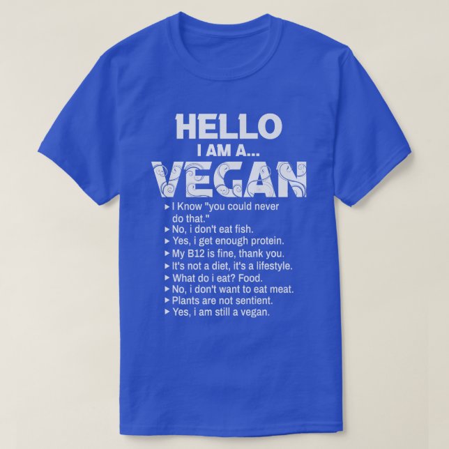 Idrottsmannen Vegetarian Hej av  från Funny Vegan  T Shirt (Design framsida)