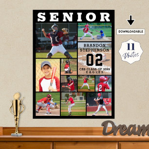 Idrottsövernattning 11 Photo Collage Personlig Poster