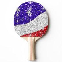 Idrottsredskap - American Ping Pong Paddle - Flagg