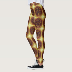 Idrottsroar för lejon katt Anpassa Destiny Destiny Leggings