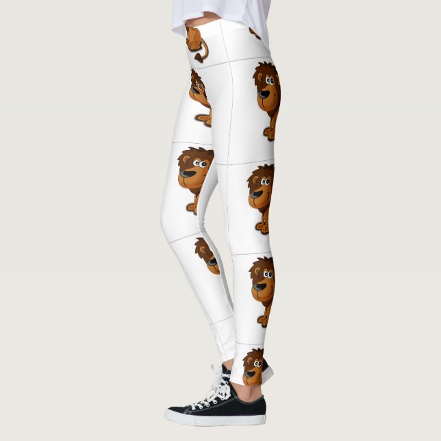 Idrottsroar för lejon katt Anpassa Destiny Destiny Leggings (Vänster)
