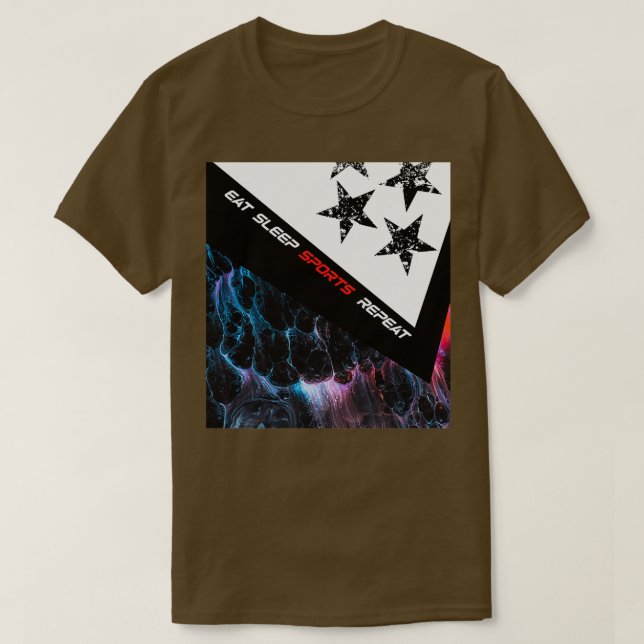 Idrottsröd och svart lava sten-design t shirt (Design framsida)