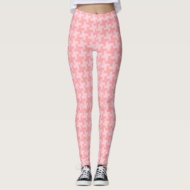 Idrottssida för Geometric Modern Snyggt Chic-worko Leggings (Framsida)