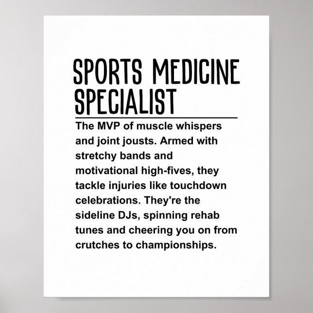 Idrottsspecialist Poster (Framsidan)