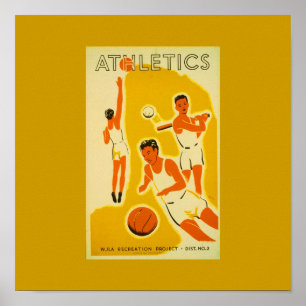 Idrottsspel/idrott med poster Vintage Art 8