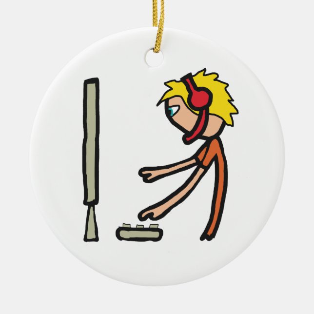 Idrottsspelare Julgransprydnad Keramik (Framsidan)