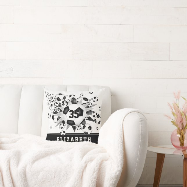 Idrottsstjärnor för fotbollsrumsdekaler kudde (Soffa)