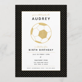 Idrottsstjärnor Party i svart och Guld Inbjudningar