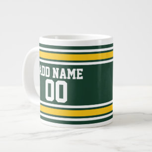 Idrottsteamet Fotboll Jersey Anpassat namn Jumbo Mugg