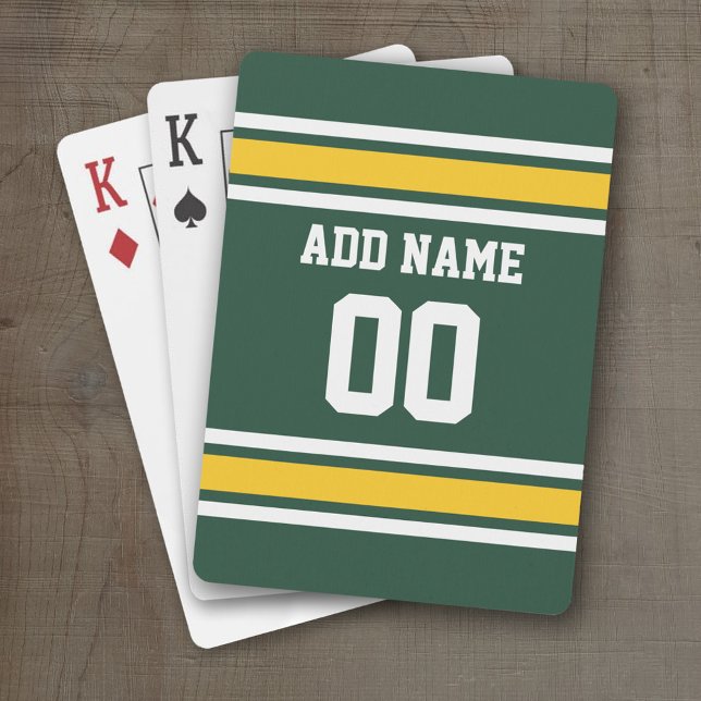 Idrottsteamets fotbollsnummer Jersey-nummer Casinokort (Personalized Playing Cards - Sports Jersey Design)