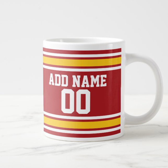Idrottsteamets fotbollsnummer Jersey-nummer Jumbo Mugg (Höger)