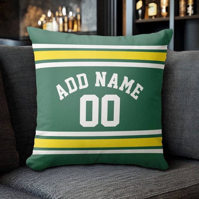 Idrottsteamets fotbollsnummer Jersey-nummer Kudde (Custom Sports Pillow for a Man Cave)