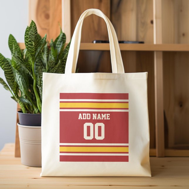 Idrottsteamets fotbollsnummer Jersey-nummer Tygkasse (Custom Tote Bag)