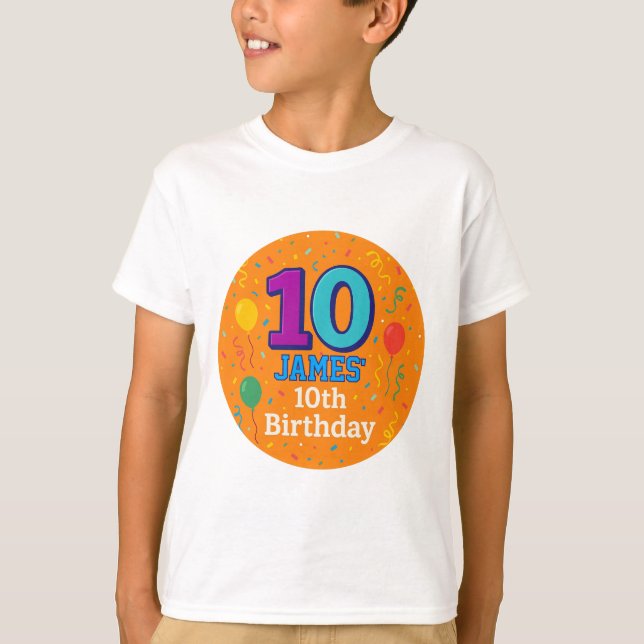 Idrottstema 10:e födelsedagsgästen T-Shirt (Framsida)