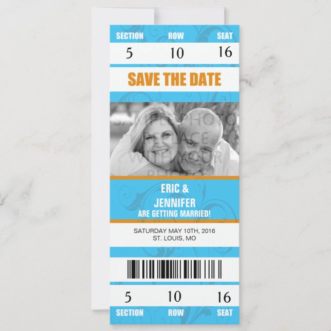 IDROTTSTEMAT BRÖLLOPSINVITATION/SAVE THE DATE INBJUDNINGAR (Framsida)