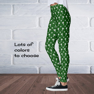 Idrottstematroféstjärnor symbol mönster grönt leggings