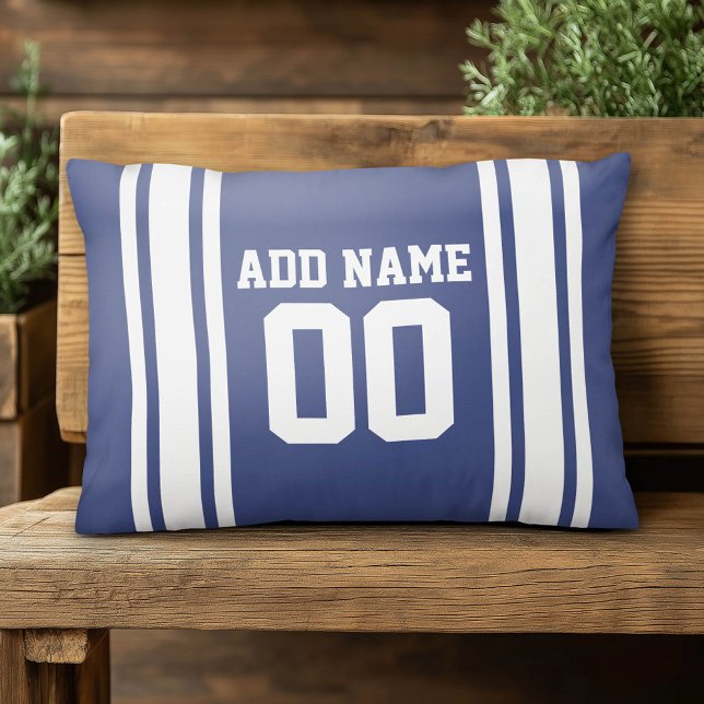 Idrottsteresa med eget namn och nummer prydnadskudde (Custom Pillow)
