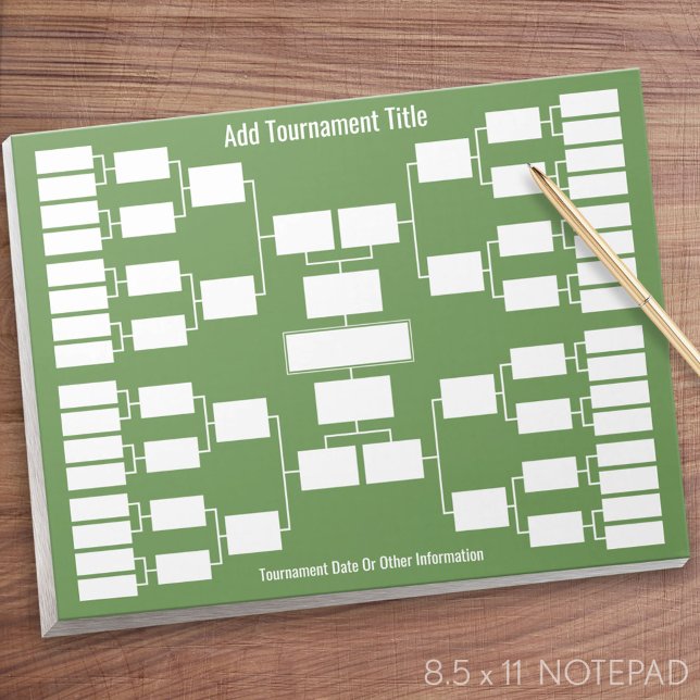 Idrottsturnering - 32 team anteckningsblock (Sports Bracket Notepad)