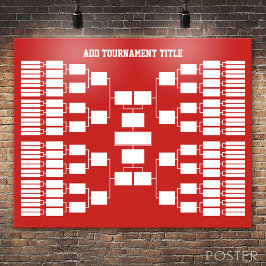 Idrottsturnering för 64 team röd poster