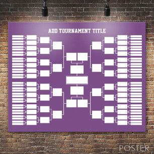 Idrottsturnering för lila av 64 team poster