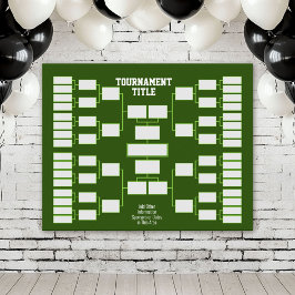 Idrottsturnering - Grönt 32-team Poster