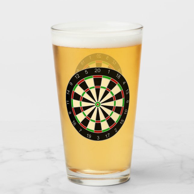 Idrottsutrustning - Dartboard 1 Glaskopp (Framsida fylld)
