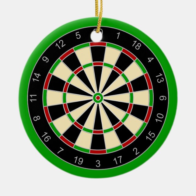 Idrottsutrustning - Dartboard 1 Julgransprydnad Keramik (Framsidan)