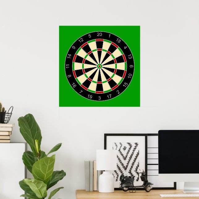 Idrottsutrustning - Dartboard 1 Poster (Hemmakontoret)