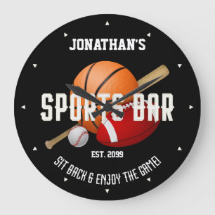 Idrottsutrustning i Pub med runda väggur