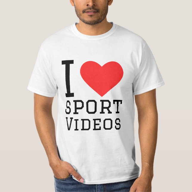 Idrottsvideo i kärlek t shirt (Framsida)