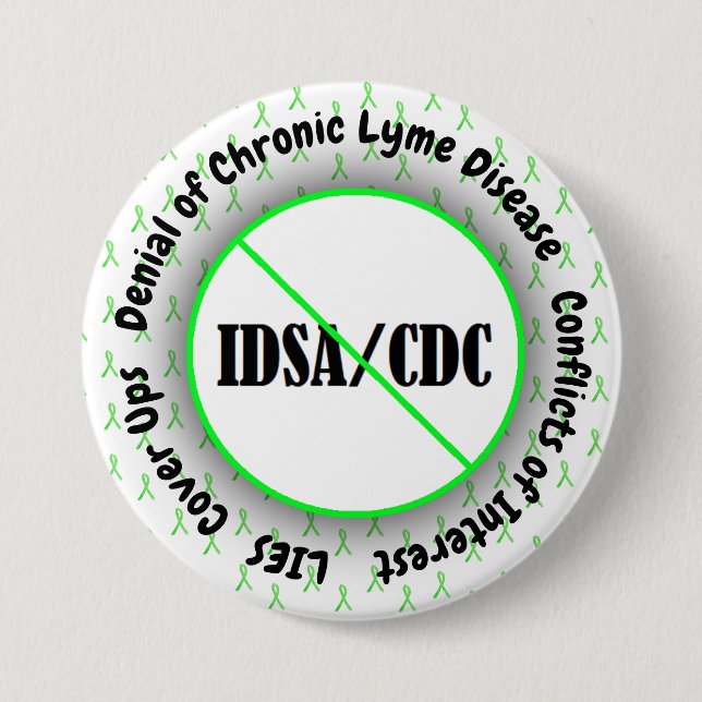 IDSA Intressekonfliktknapp Lyme-sjukdom Knapp (Framsida)