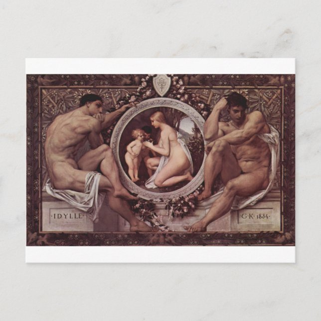 Idyll (Idyller) av Gustav Klimt Vykort (Framsida)
