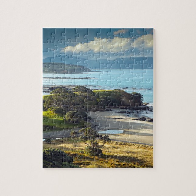 Idyllic Nya Zeelands strand och kusten Pussel (Vertikal)