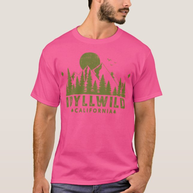 Idyllild California Mountain View T Shirt (Framsida)