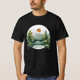 Idyllische Berglandschaft in Aquarell Natur T Shirt